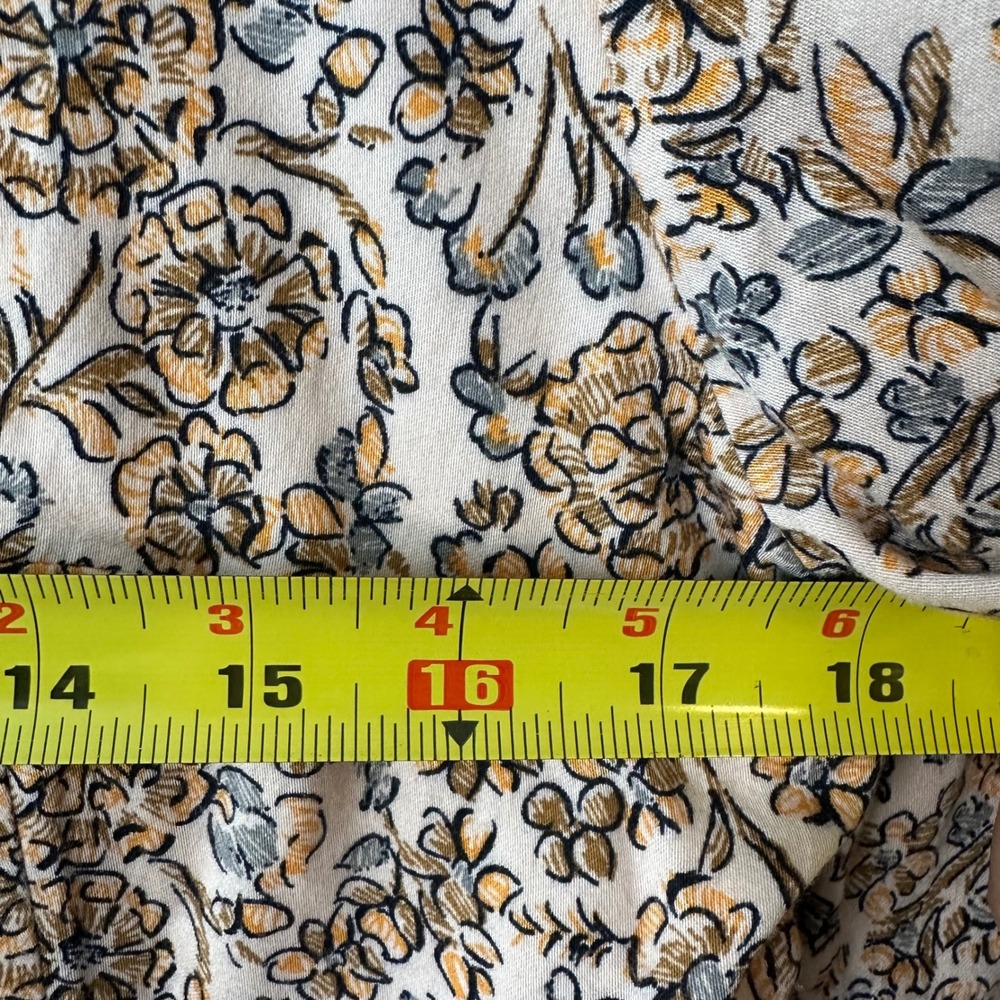 Free People Mini Dress Boho Fall Floral Print Long Sleeve Women 12 Large - Picture 7 of 8